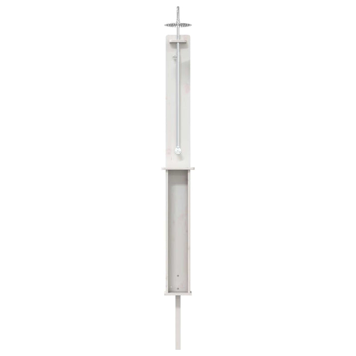 Duș exterior 246 cm Lemn masiv de pin și oțel inoxidabil Alb WALTI