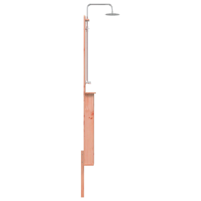 Duș exterior 246 cm Lemn masiv de Douglas și oțel inoxidabil WALTI