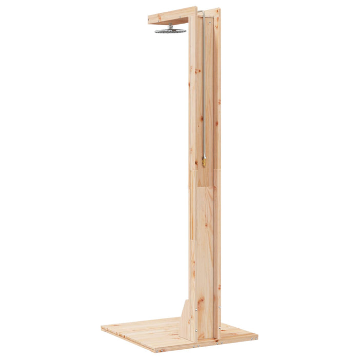 Duș exterior 210 cm Lemn masiv de pin și oțel inoxidabil WALTI