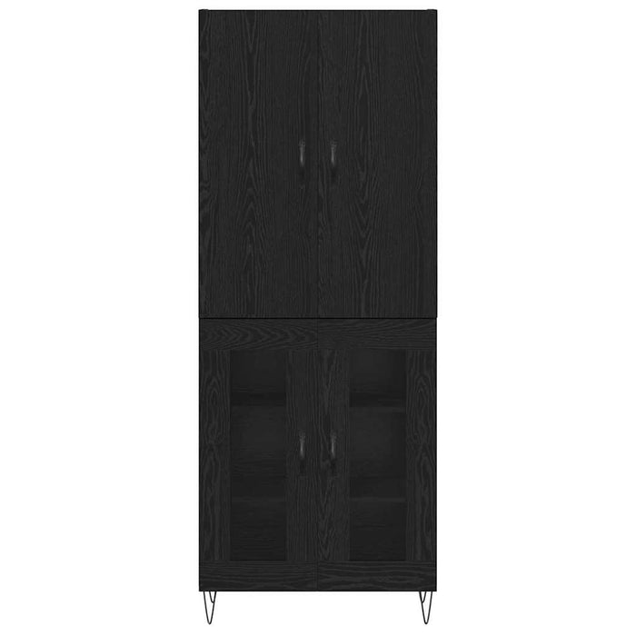 Bufet 2 pcs Stejar Negru Lemn tehnic și sticlă - WALTI WALTI