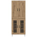 Bufet Stejar Artizanal 69,5 x 34 x 180 cm Lemn compozit - WALTI WALTI