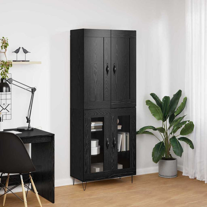 Bufet Stejar Negru 69,5 x 34 x 180 cm Lemn compozit - WALTI WALTI
