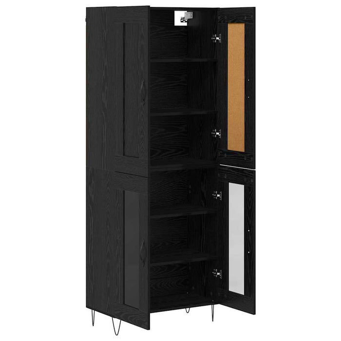 Bufet Stejar Negru 69,5 x 34 x 180 cm Lemn compozit - WALTI WALTI