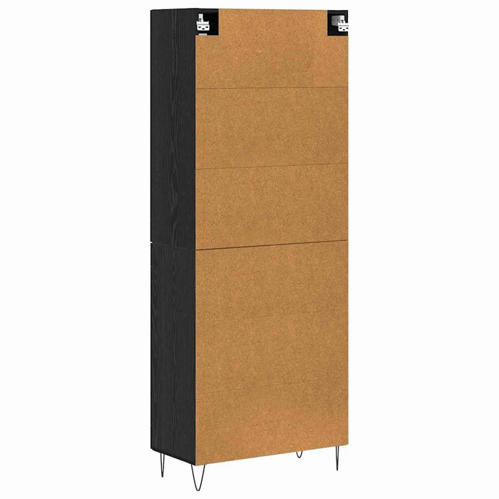 Bufet Stejar Negru 69,5 x 34 x 180 cm Lemn compozit - WALTI WALTI