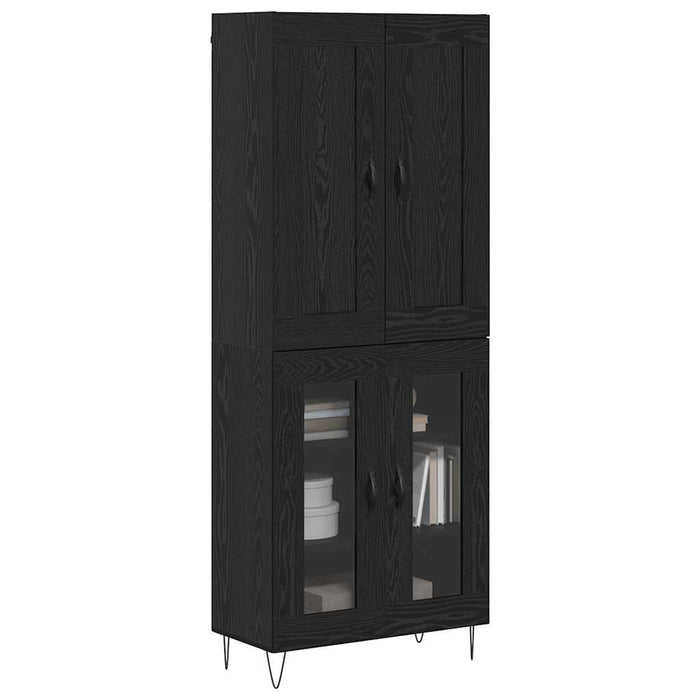 Bufet Stejar Negru 69,5 x 34 x 180 cm Lemn compozit - WALTI WALTI