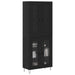 Bufet Stejar Negru 69,5 x 34 x 180 cm Lemn compozit - WALTI WALTI