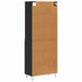 Bufet Stejar Negru 69,5 x 34 x 180 cm Lemn compozit - WALTI WALTI