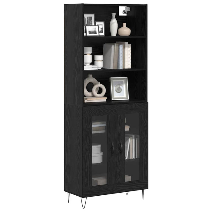 Bufet Stejar Negru 69,5 x 34 x 180 cm Lemn compozit - WALTI WALTI