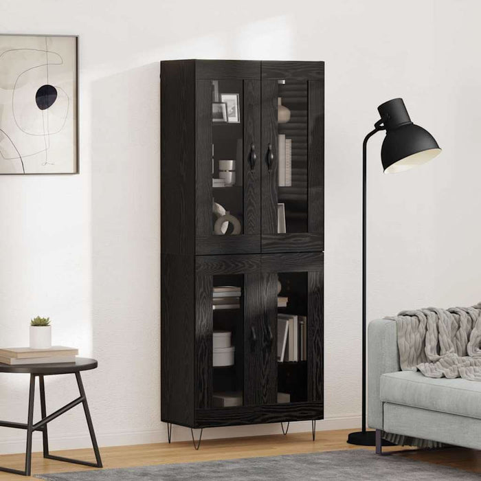 Bufet Stejar Negru 69,5 x 34 x 180 cm Lemn compozit - WALTI WALTI
