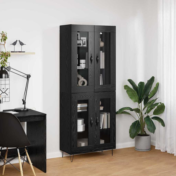 Bufet Stejar Negru 69,5 x 34 x 180 cm Lemn compozit - WALTI WALTI