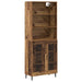 Bufet Lemn Vechi 69,5 x 34 x 180 cm Lemn Stratificat și Sticlă - WALTI WALTI