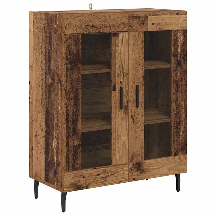 Bufet Lemn Vechi 69,5 x 34 x 180 cm Lemn Stratificat și Sticlă - WALTI WALTI