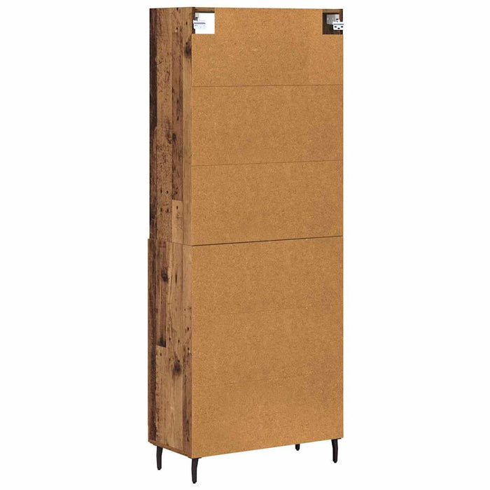 Bufet Lemn Vechi 69,5 x 34 x 180 cm Lemn Stratificat și Sticlă - WALTI WALTI