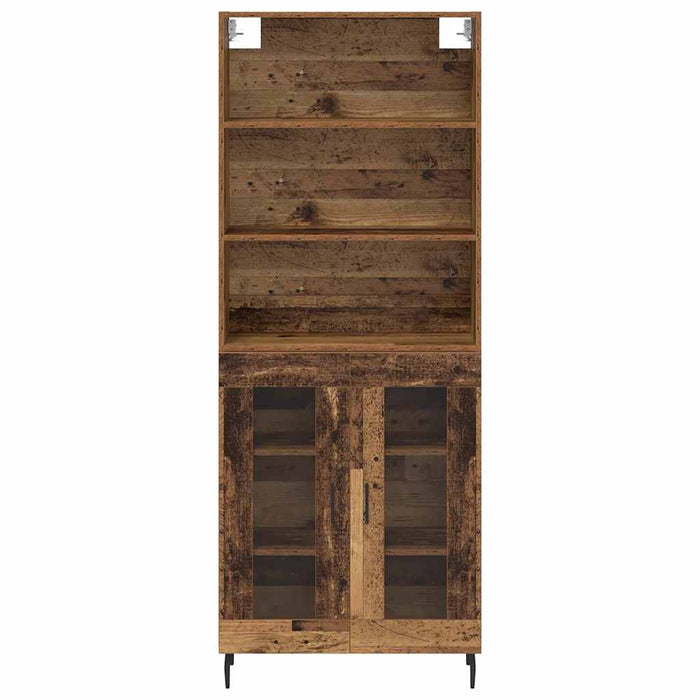 Bufet Lemn Vechi 69,5 x 34 x 180 cm Lemn Stratificat și Sticlă - WALTI WALTI