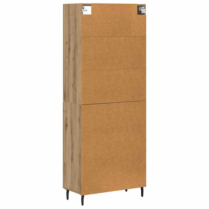 Bufet 2 pcs Stejar Artizanal Lemn Stratificat și Sticlă - WALTI WALTI