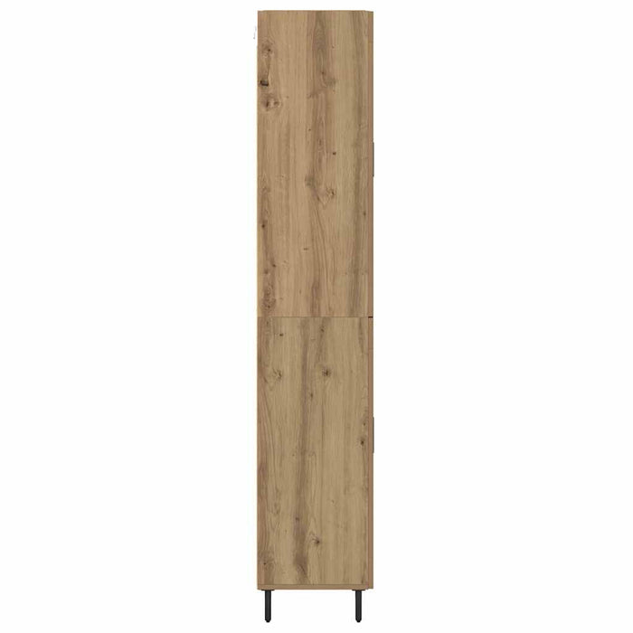 Bufet 2 pcs Stejar Artizanal Lemn Stratificat și Sticlă - WALTI WALTI