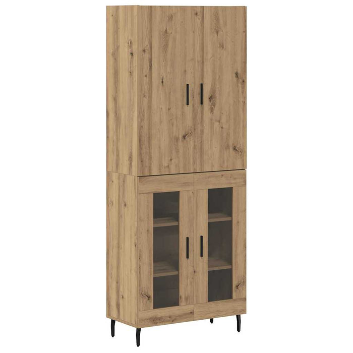 Bufet 2 pcs Lemn Vechi 69,5 x 34 x 180 cm Lemn compozit WALTI