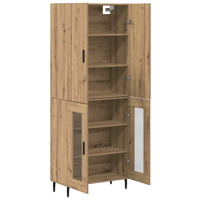 Bufet 2 pcs Lemn Vechi 69,5 x 34 x 180 cm Lemn compozit WALTI