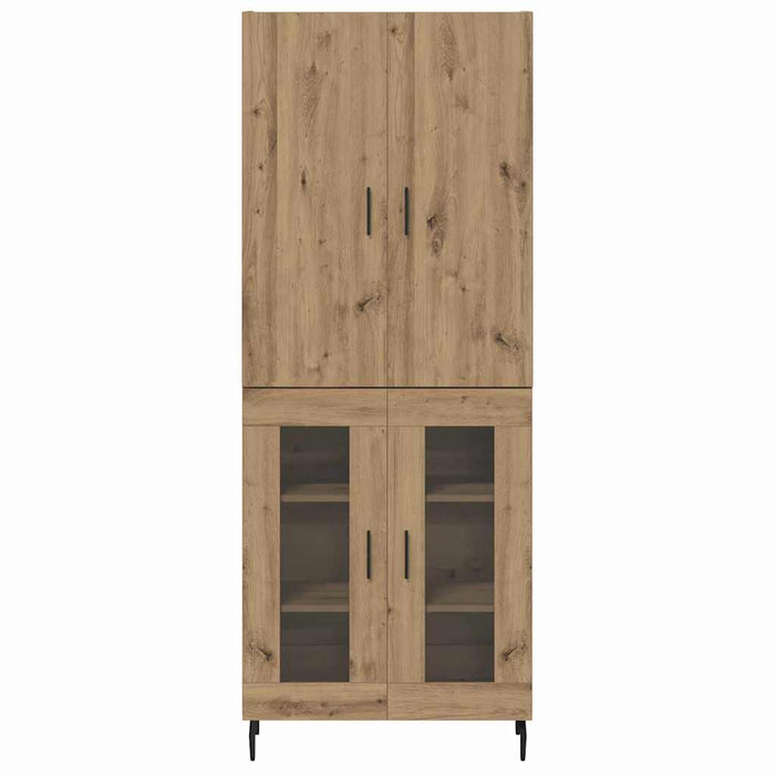 Bufet 2 pcs Lemn Vechi 69,5 x 34 x 180 cm Lemn compozit WALTI