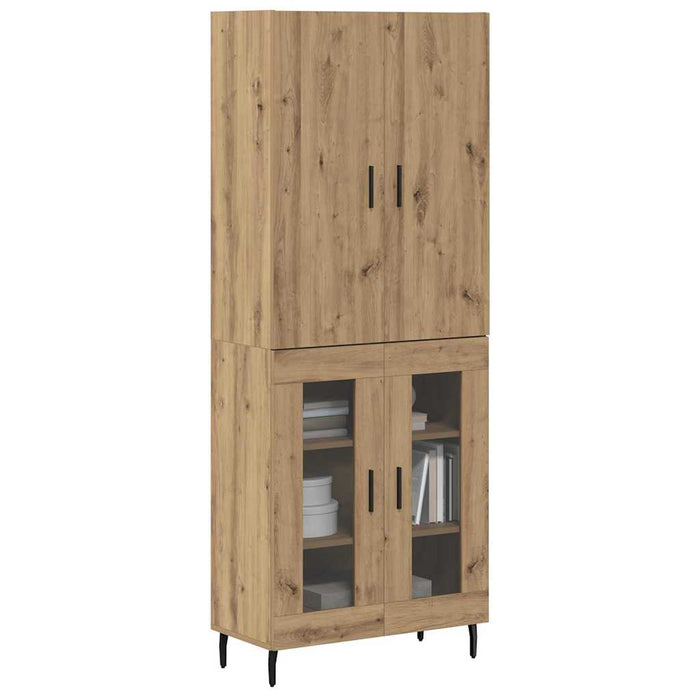 Bufet 2 pcs Lemn Vechi 69,5 x 34 x 180 cm Lemn compozit WALTI