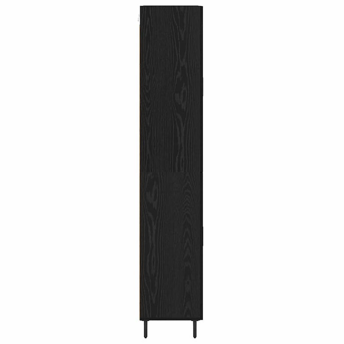 Bufet 2 pcs Stejar Negru Lemn Stratificat și Sticlă - WALTI WALTI