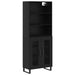 Bufet 2 pcs Stejar Negru Lemn compozit - WALTI WALTI