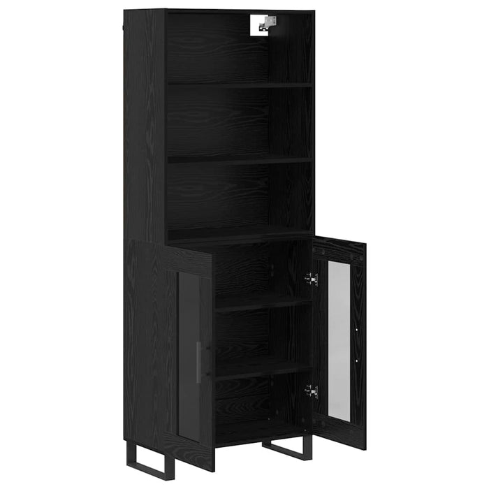 Bufet 2 pcs Stejar Negru Lemn compozit - WALTI WALTI