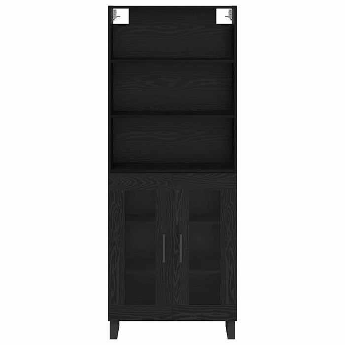 Bufet 2 pcs Stejar Negru Lemn compozit - WALTI WALTI