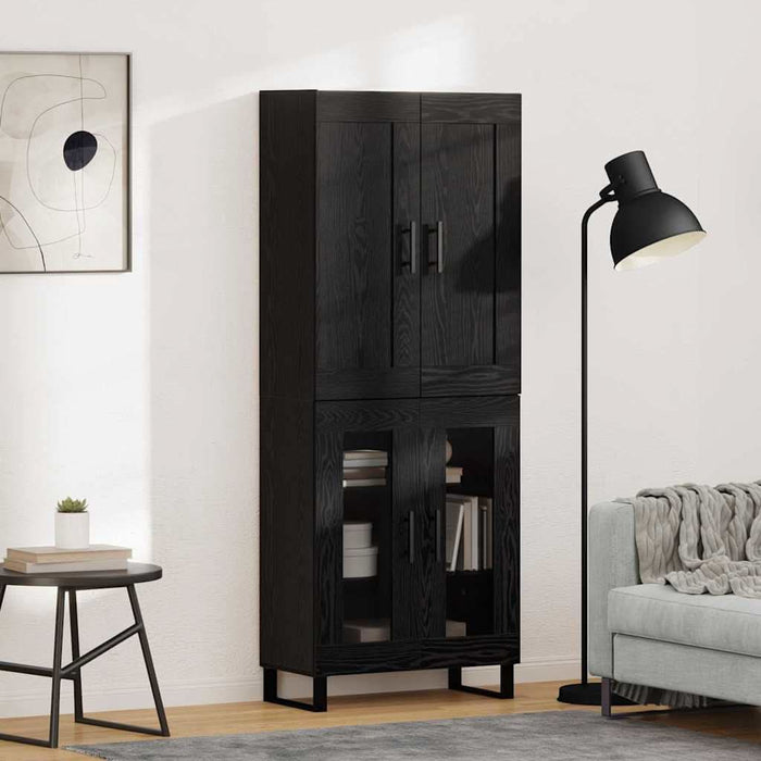 Bufet Stejar Negru 69,5 x 34 x 180 cm Lemn compozit - WALTI WALTI