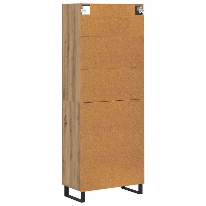 Bufet 2 pcs Stejar Artizanal Lemn Stratificat și Sticlă - WALTI WALTI