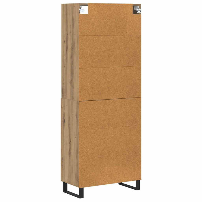 Bufet 2 pcs Stejar Artizanal Lemn Stratificat și Sticlă - WALTI WALTI