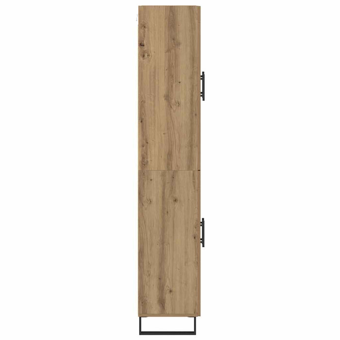 Bufet 2 pcs Stejar Artizanal Lemn Stratificat și Sticlă - WALTI WALTI