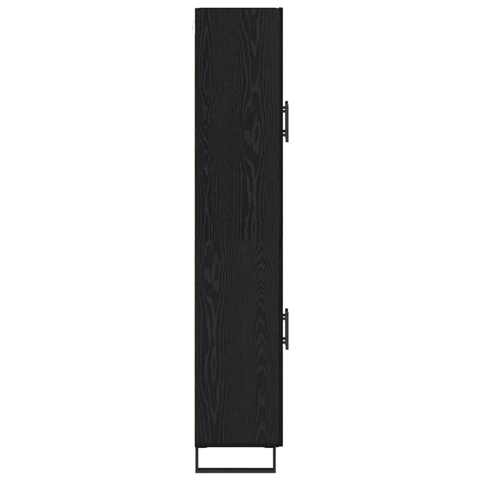 Bufet 2 pcs Stejar Negru Lemn Stratificat și Sticlă - WALTI WALTI