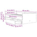 Cadru de pat cu sertar Lemn Vechi 90 x 190 cm Lemn de pin masiv - WALTI WALTI