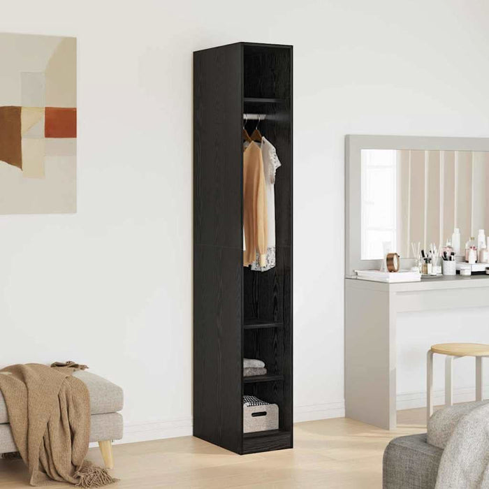 Dulap cu raft Stejar Negru 50 x 30 x 200 cm Lemn compozit - WALTI WALTI