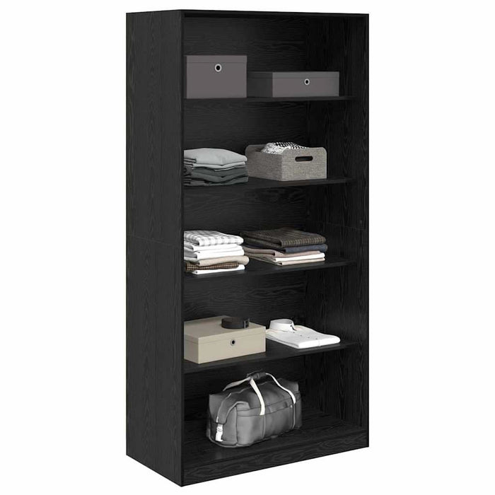 Dulap cu raft Stejar Negru 100 x 50 x 200 cm Lemn compozit - WALTI WALTI