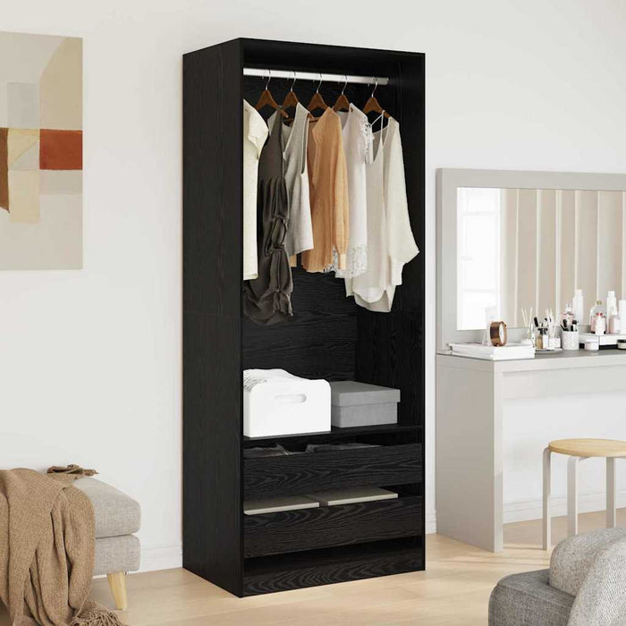 Dulap cu sertar Stejar Negru 80 x 50 x 200 cm Lemn compozit - WALTI WALTI
