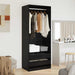 Dulap cu sertar Stejar Negru 80 x 50 x 200 cm Lemn compozit - WALTI WALTI