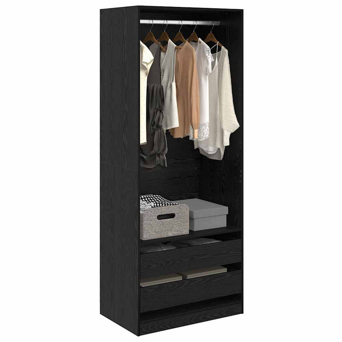 Dulap cu sertar Stejar Negru 80 x 50 x 200 cm Lemn compozit - WALTI WALTI