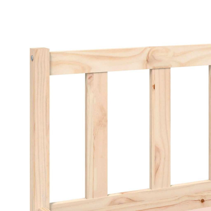 Cadru de pat natural 152 x 203 cm Lemn de pin masiv - WALTI WALTI