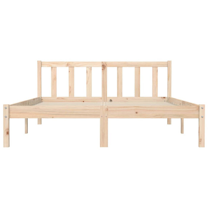 Cadru de pat natural 152 x 203 cm Lemn de pin masiv - WALTI WALTI