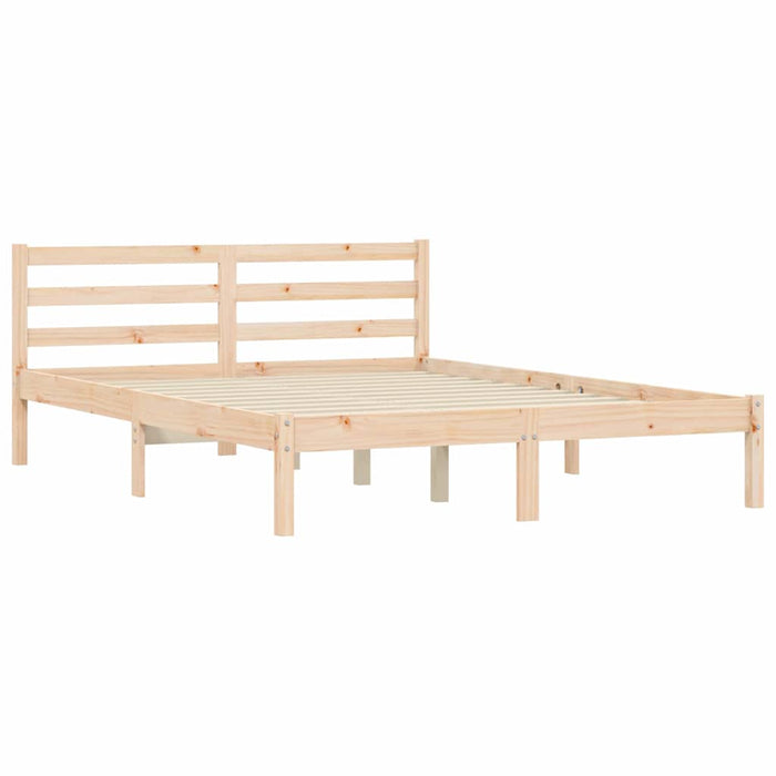 Cadru de pat natural 208,5 x 157,5 x 69,5 cm Lemn de pin masiv WALTI
