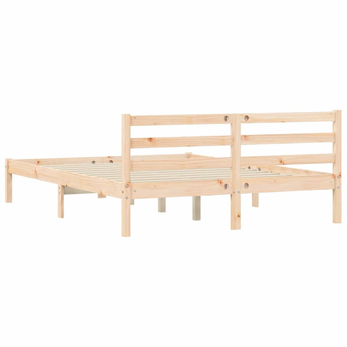 Cadru de pat natural 208,5 x 157,5 x 69,5 cm Lemn de pin masiv WALTI