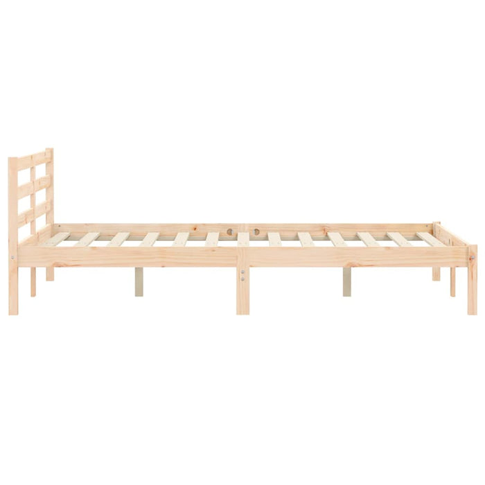 Cadru de pat natural 208,5 x 157,5 x 69,5 cm Lemn de pin masiv WALTI