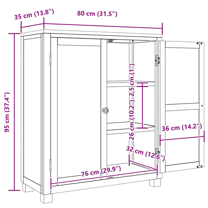 Dulap cu depozitare cu ușă Maro Lemn compozit - WALTI WALTI