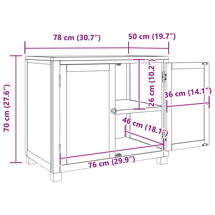 Dulap cu depozitare cu ușă Maro Lemn compozit - WALTI WALTI