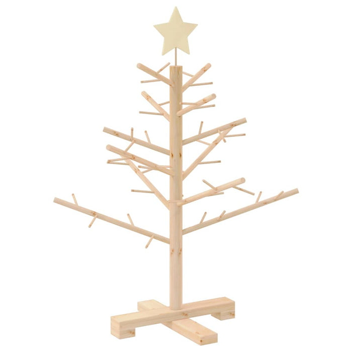 Brad de Crăciun din lemn natural 75 cm Lemn masiv de pin WALTI