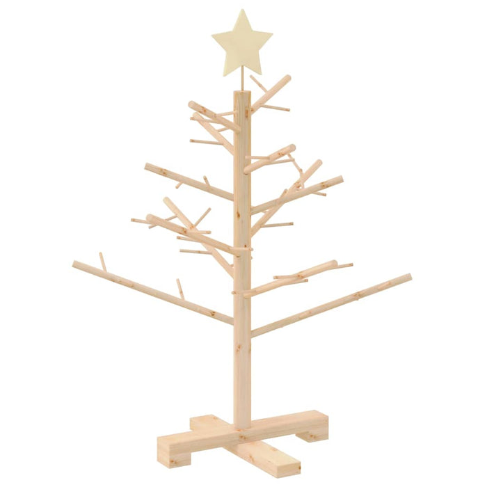 Brad de Crăciun din lemn natural 75 cm Lemn masiv de pin WALTI