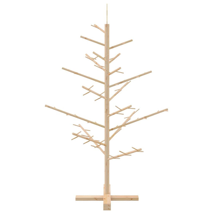 Brad de Crăciun din lemn natural 125 cm Lemn masiv de pin WALTI