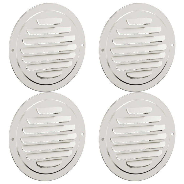 Capace de ventilație pentru aer 4 pcs Argintiu 80 mm - WALTI WALTI
